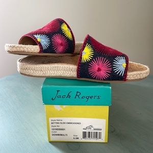 Jack Rogers Bettina Embroidered Slide